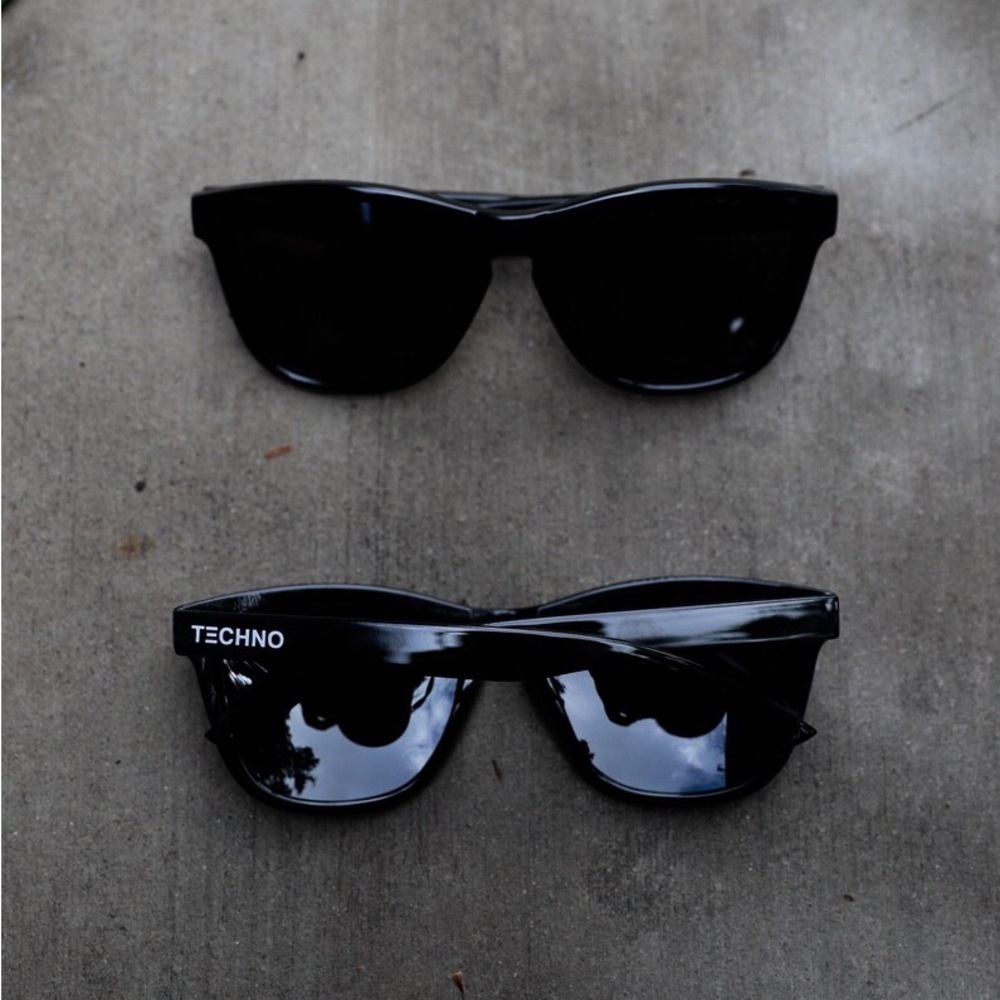 Matte Black Techno Sunglasses